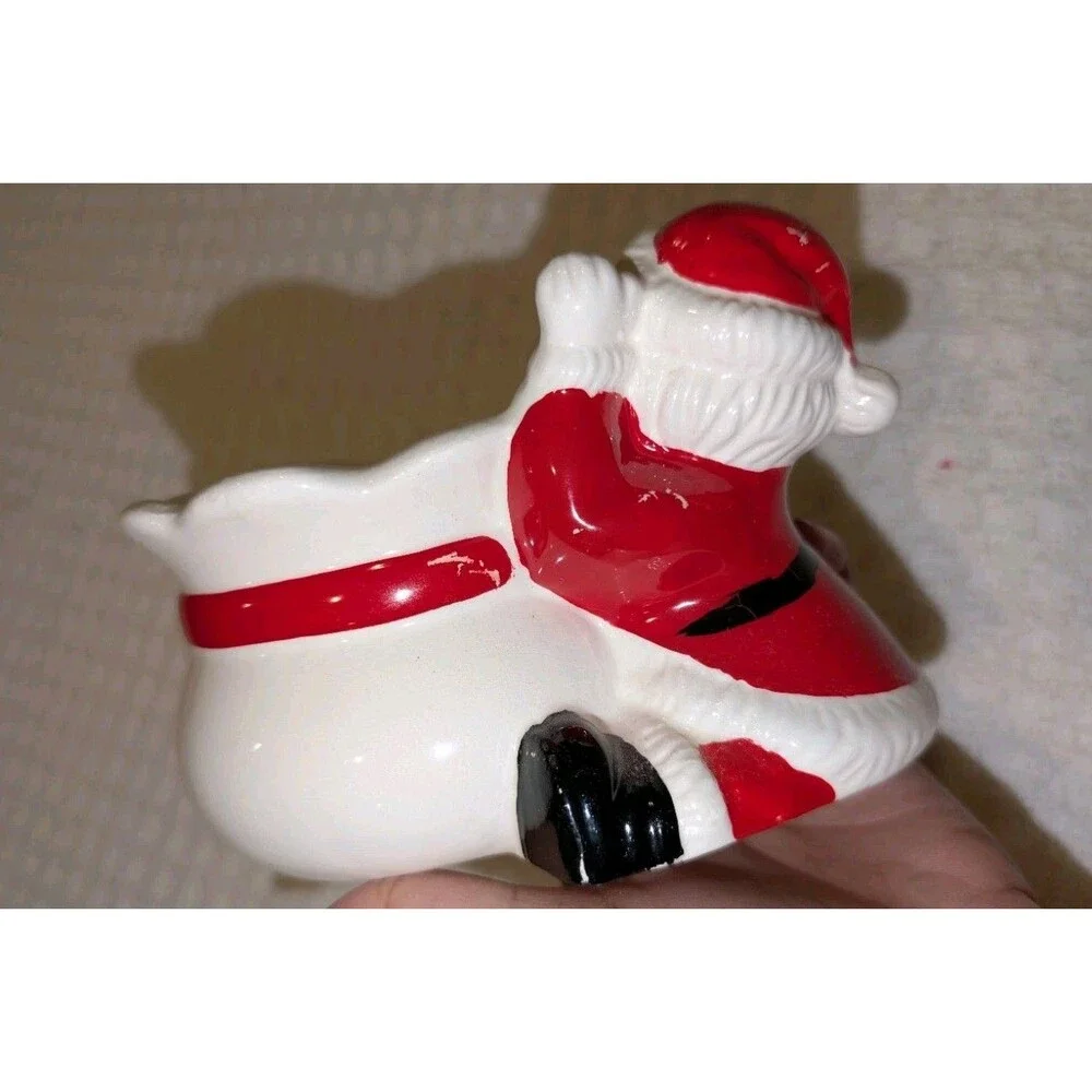 VINTAGE RELPO CERAMIC SANTA WITH TOY SACK CHRISTMAS Made in Brazil
